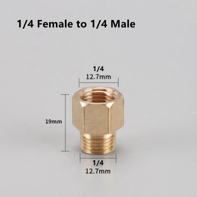 Brass 1/8 1/4 3/8 1/2 3/4 Female to Male Threaded Hex Bushing Reducer Copper Pipe Fitting Water Gas Adapter Coupler Connector: Type 15