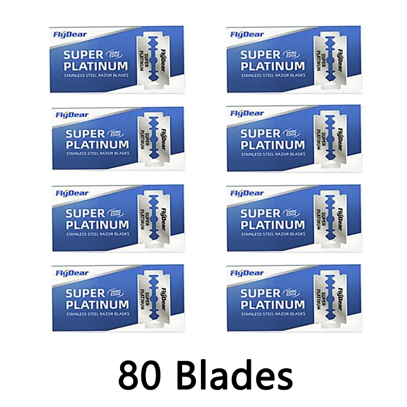 Classic Retro Stainless Razor Double Edge Razor Blades Men's Safety Razors Barber Tool Shave Hair Removal Razor: Blue