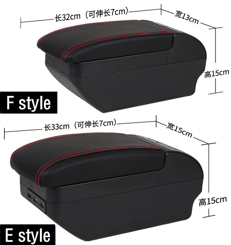 Boîte accoudoir Double couche, accessoires de voiture pour citroën Berlingo/Peugeot Partner , rechargeable