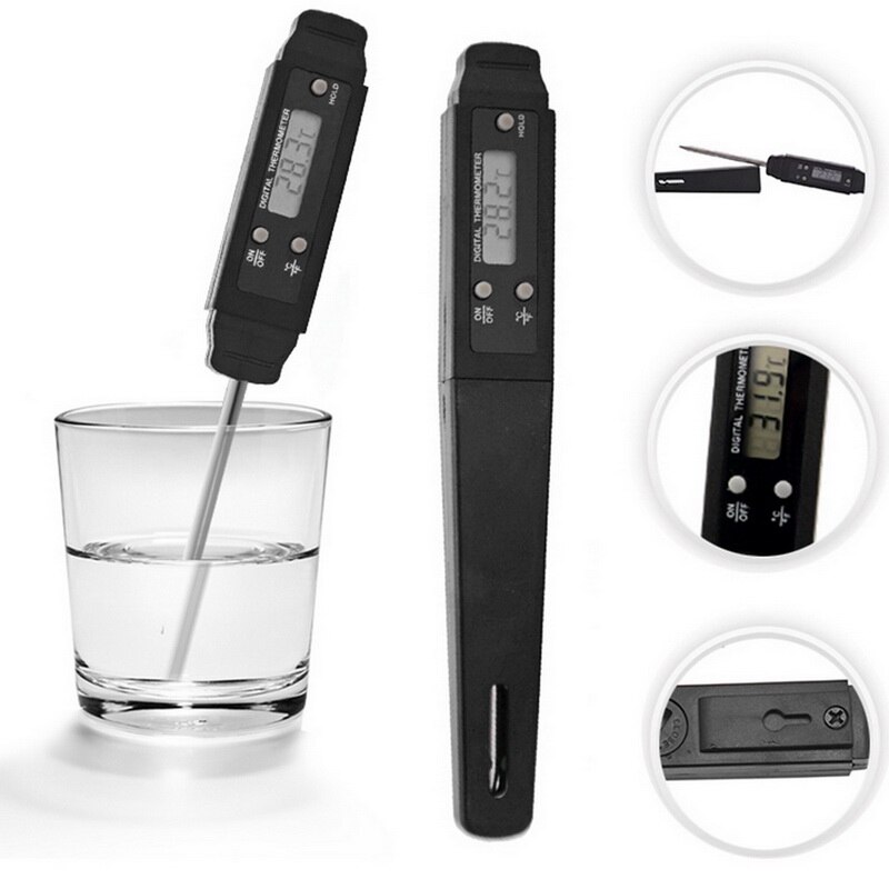 Kitchen electronic digital liquid thermometer barbecue milk cooking baking temperature food thermometer kitchen tool: Default Title