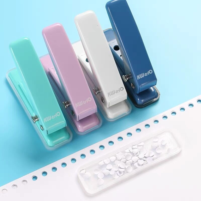 MINKYS Kawaii Binder Hole Punch For Journal Paper Ring DIY Paper Cutter Craft Machine Office School Stationery