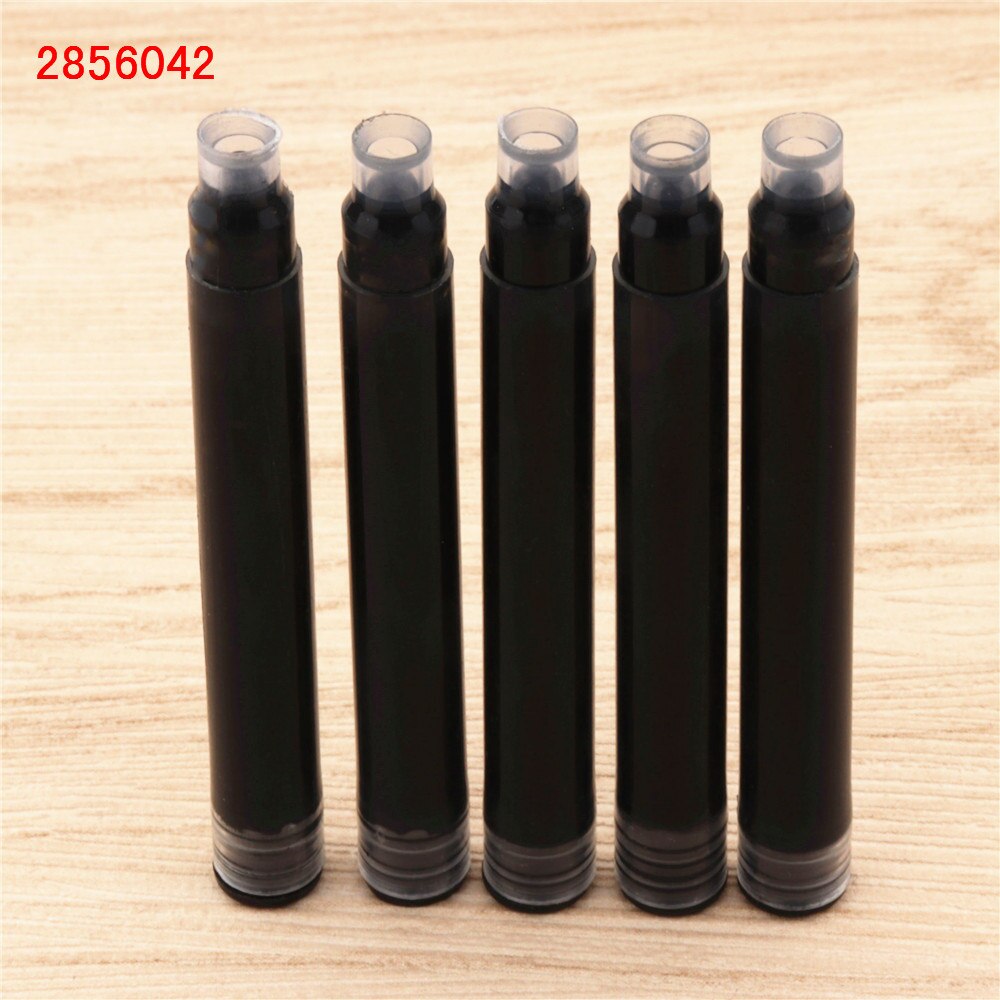 Luxury various colors Business office Fountain Pen Student school office supplies: 5pcs ink Black