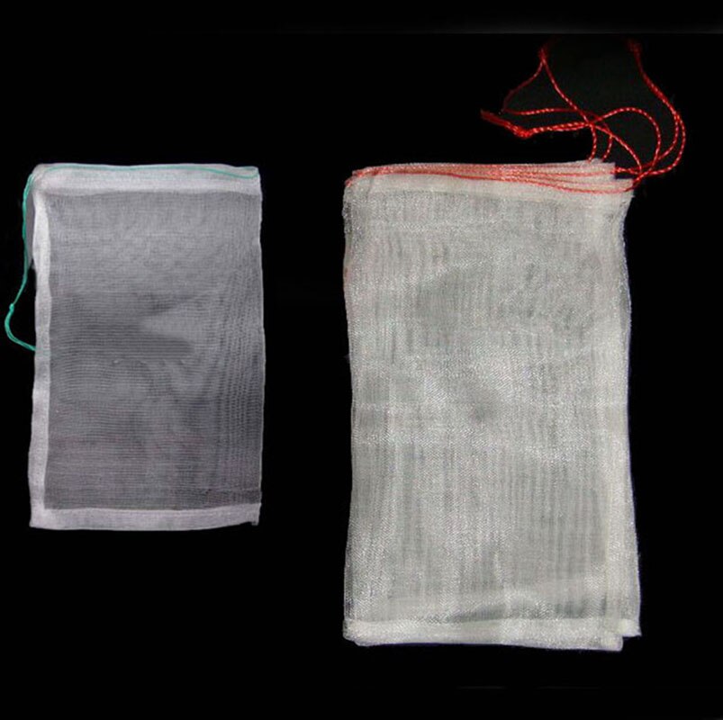 S1 40 bolsa de red de nylon de malla bolsa de filtro de semillas bolsa de fruta de pescado cubierta de la planta bolsa de red de insectos para pájaros contra daños de Vermin, remojo de semillas de arroz