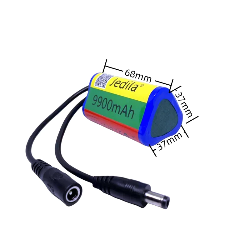 12V Lithium Battery Pack with Protective Plate and Quick Insertion DC5.5 Outdoor Monitoring Solar Street Light Charging Battery