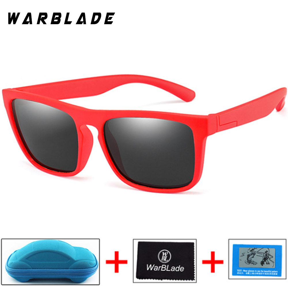 WarBlade Children Kids Sunglasses Boys Girls Polarized Sun Glasses Baby Infant UV400 Eyewear Flexible Safety Frame Shades Gafas: red gray B