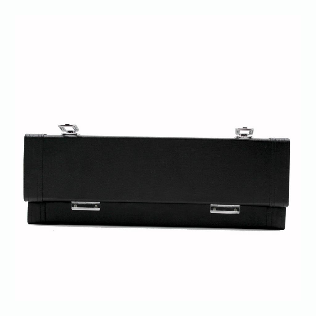Luxury Hard Case Synthetic Leather Piccolo Case Flute Box With Handle - Black