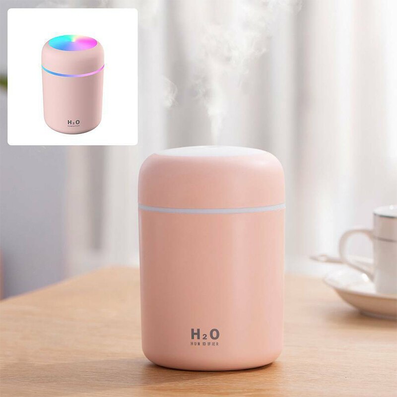 Portable 300ml Electric Air Humidifier ambient lighting Air Diffuser USB Mist Sprayer with Night Light Relax for Home Office Car