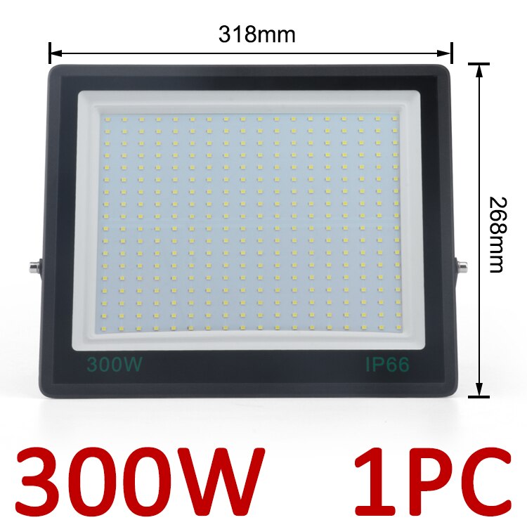 foco led exterior 300W , Reflector LED de 220V, IP66 focos led para casa exterior, proyector LED impermeable, iluminación de 200W, 150W, 100W, 50W: 300W