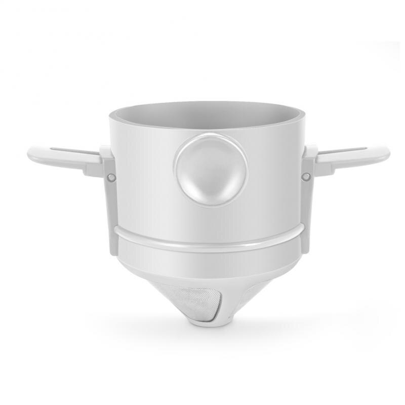 Filtre à café pliable, support Portable Pour le thé et le café, réutilisable, facile à nettoyer, sans papier: White Filter