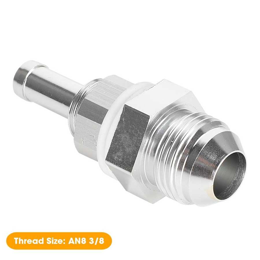 Fuel Systems Quick Connect Fitting AN8 3/8 Flare Bulkhead Hose Barb Aluminum Alloy Universal Fuel Tank Fitting Quick Connect