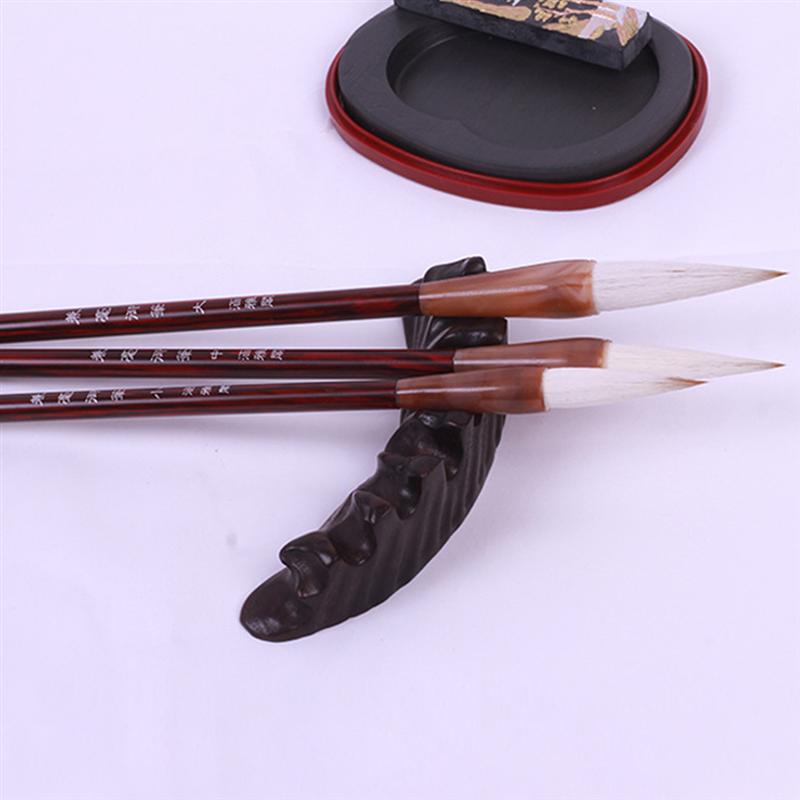 3Pcs Kalligrafie Borstels Professionele Uitstekende Wolf Haar Chinese Kalligrafie Kanji Japanse Sumi Tekening Borstel (Maat S M L)