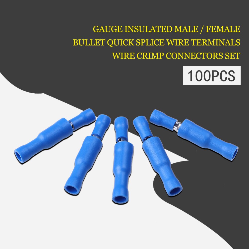 100pcs Gauge Insulated Male / Female Bullet Quick ... – Vicedeal