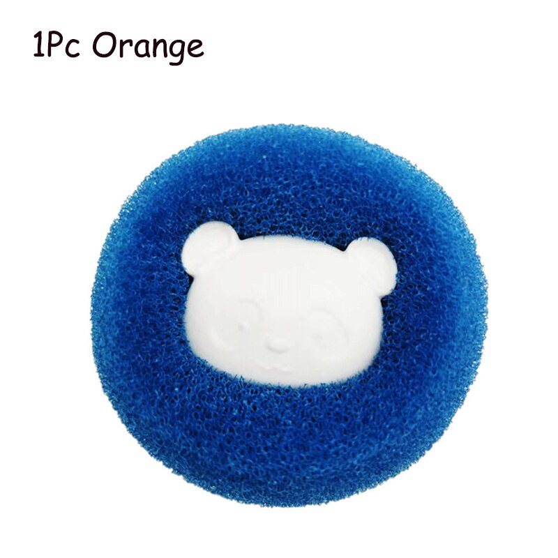 Boule à lessive magique Panda mignon, Machine à laver, nettoyage, séchage des vêtements, boule éponge réutilisable, résistant à l&#39;usure, élimination des nœuds: 1pc Blue