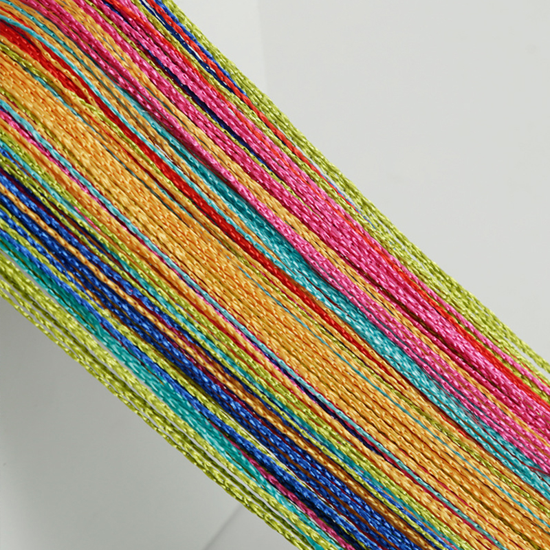 100CM X 200CM Solid Color Curtains Thread Line Curtains For Living Room Door Wall Window Panel Tassel Curtain Home Decoration