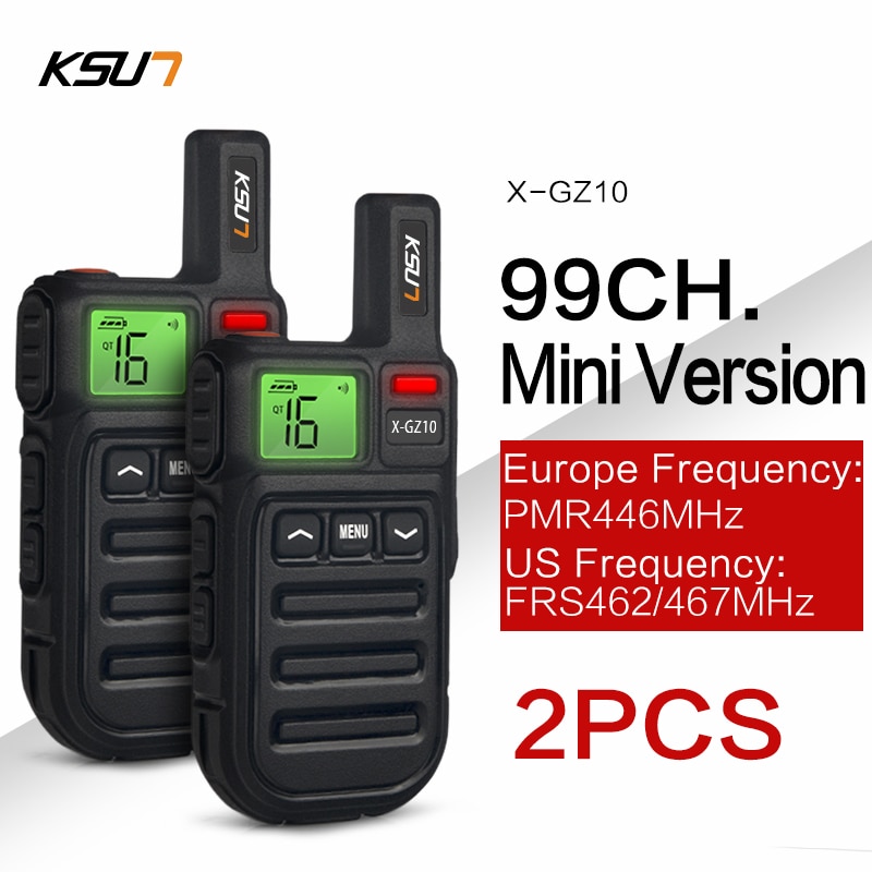 2Pcs X-GZ10 Mini Frs Walkie Talkie PMR446 Uhf FRS462-467MHz Radio Vox Handsfree Twee Manier Radio Met Trillingen Draadloze Klonen