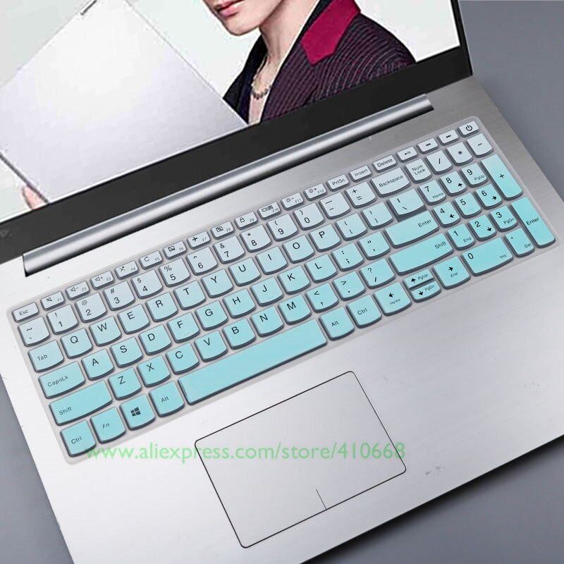 Silcone laptop notebook tastatur cover beskytter til lenovo yoga  c740 (15) c740-15 iml  c 740 15 iml 15.6 tommer med numeriske taster