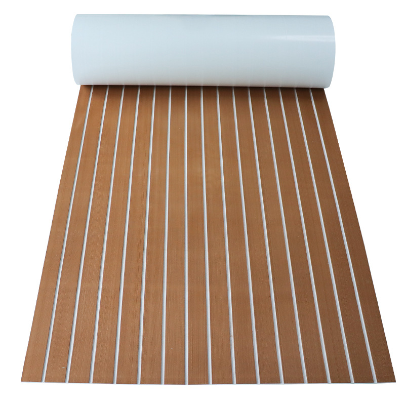 2400*450mm stk . eva-skum imiteret teak båddæk måtter teak yacht marine gulv vandtæt ponton brun sort gulvbelægning motorbåde: Lyserød