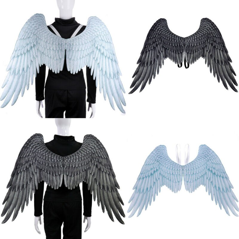 Mooie Feather Fairy Engel Met Vleugels Bachelorette Party Halloween Kostuum Feestartikelen Mode Zwart En Wit
