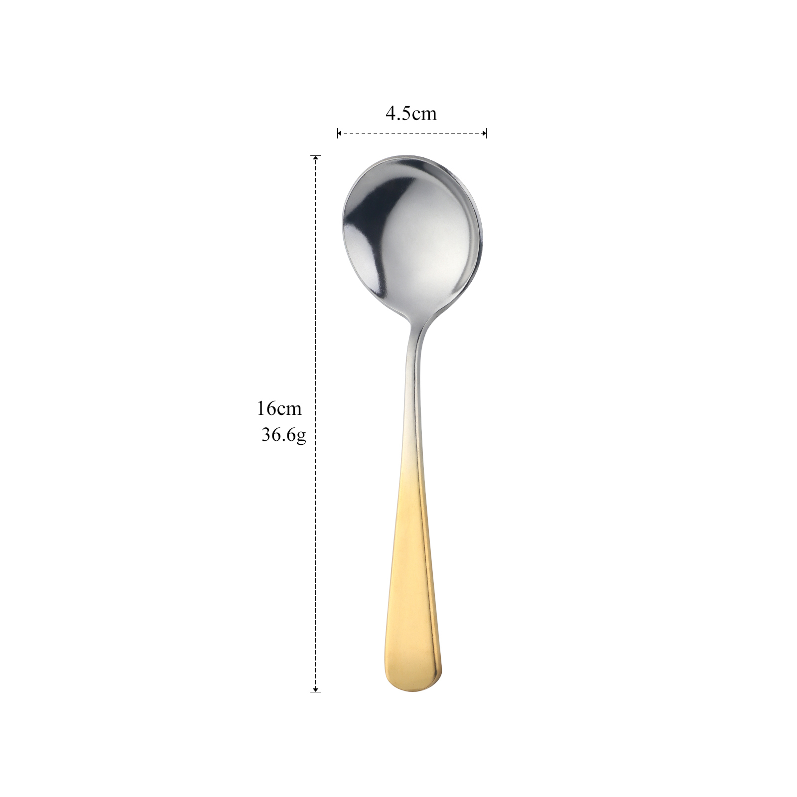 6/8/11Pcs Stainless Steel Soup Spoons Round Dessert Spoon 11 Colors Spoons Set Ice Cream Scoop Spoon In Party Dinnerset: Brown