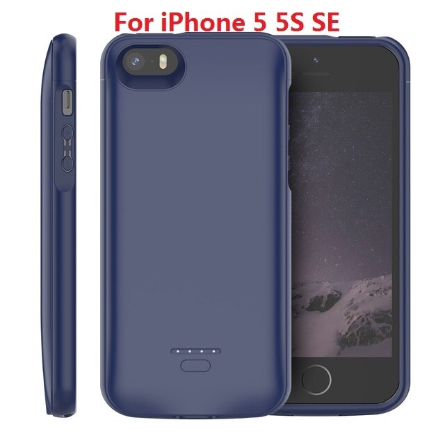 Casewin batterijlader case voor iphone  se 5se 5 5s 4000 mah powerbank oplaad powerbank case voor iphone 5 6 7 8 x batterij case