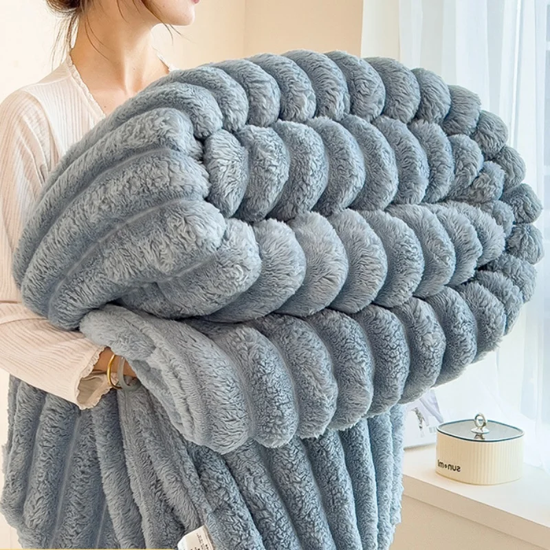 Luksuriøst tykt tæppe i topklasse til varm vinter, blødt sengetæppe, sofa, lur, sovetæppe, på værelset: 120 x 200cm / Rød
