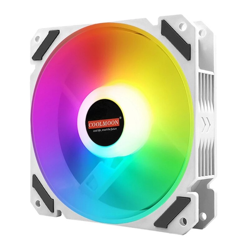 Coolmoon 120mm PWM ARGB PC Case Fan Quiet 4 Pin RGB Cooling Fan for CPU Computer: Default Title