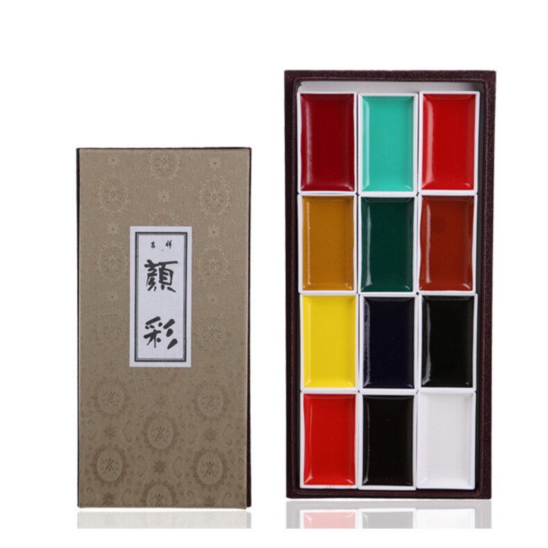 12/18/24Colors Solid Watercolor Paint Set Painting Art Supplies