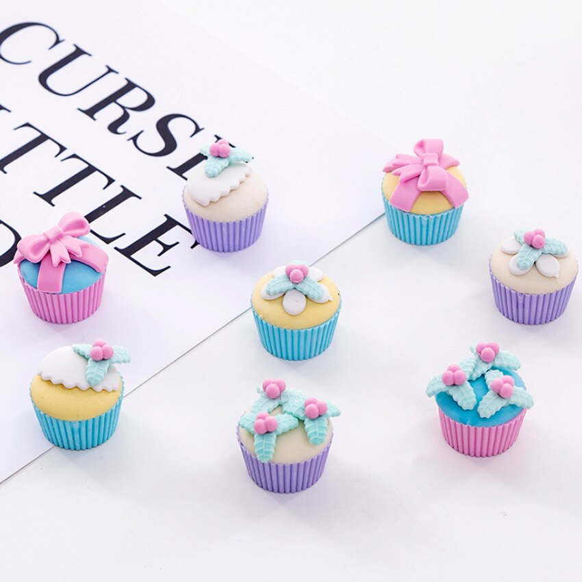 4pcs/pack Cute Fancy Dessert Cake Eraser Set Kawaii Stationery School Office Supplies kawaii Borracha Escolar