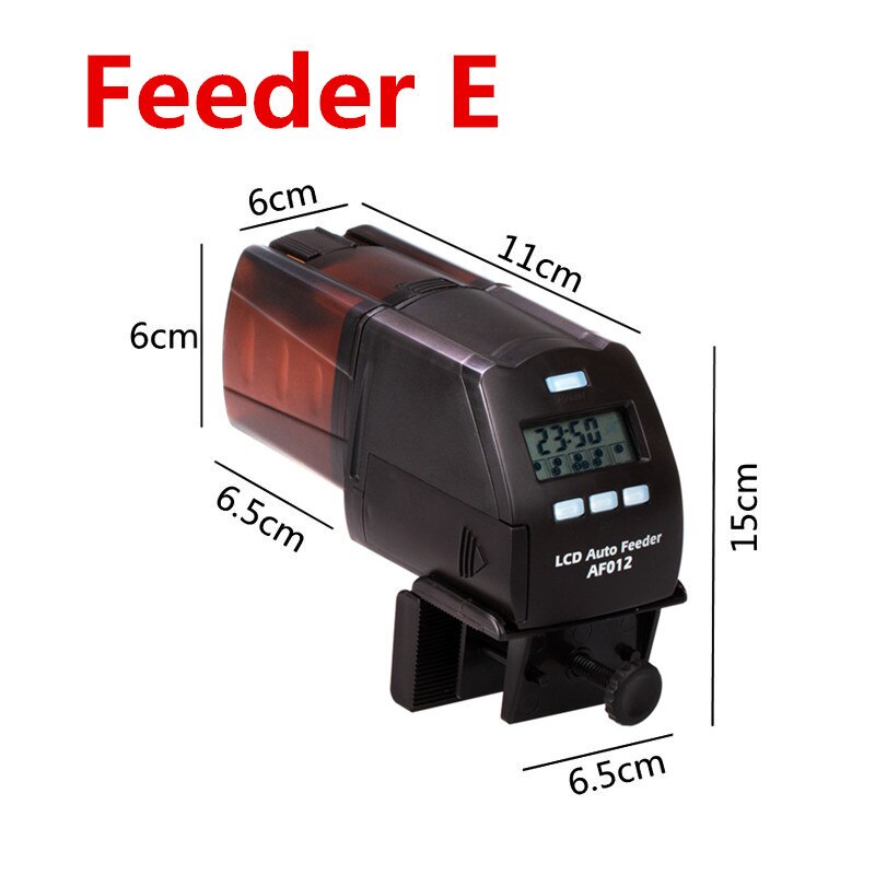 Aquarium Automatic Fish Feeder for Fish Tank Auto Feeders with Timer Adjustable Dispenser LCD Display Betta Turtle Pet Feeding: AF012