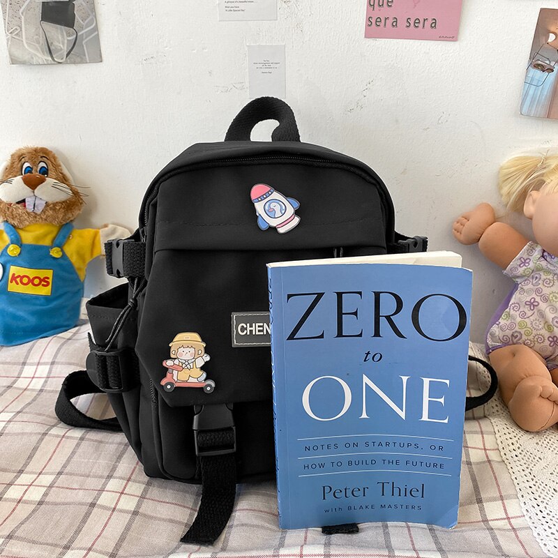 Zaino da donna piccolo zaino da scuola per ragazze impermeabile in nylon moda giapponese casual borsa da ragazza femminile mini