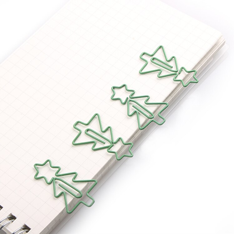star on Christmas Tree shaped Paper clips Planner Clips Paperclips Paper Clips Decorative Paperclip Stationery Clips