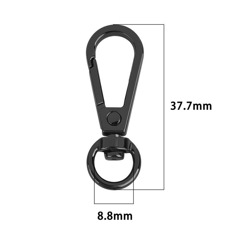 5 Stuks Metalen Draaibare Karabijnhaakjes Clips Ringen Clip Haken Voor Diy Ambachtelijke Tas Riem Sleutelhanger Ketting Ketting Armband Ketting