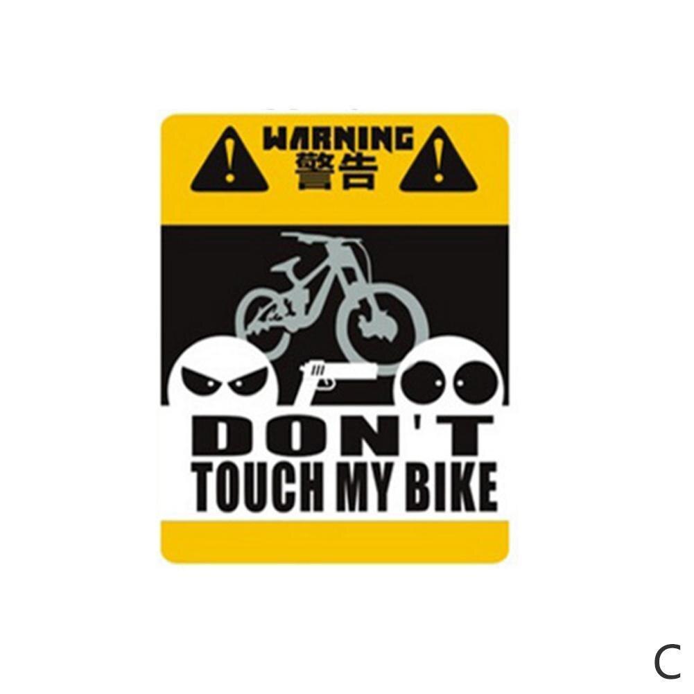 Pegatina de advertencia para bicicleta de un solo vehículo, accesorios de bicicleta, pegatina decorativa para bicicleta de montaña, Marco reflectante, decoración para bicicleta, adhesivo para bicicleta Ar P2E9: C