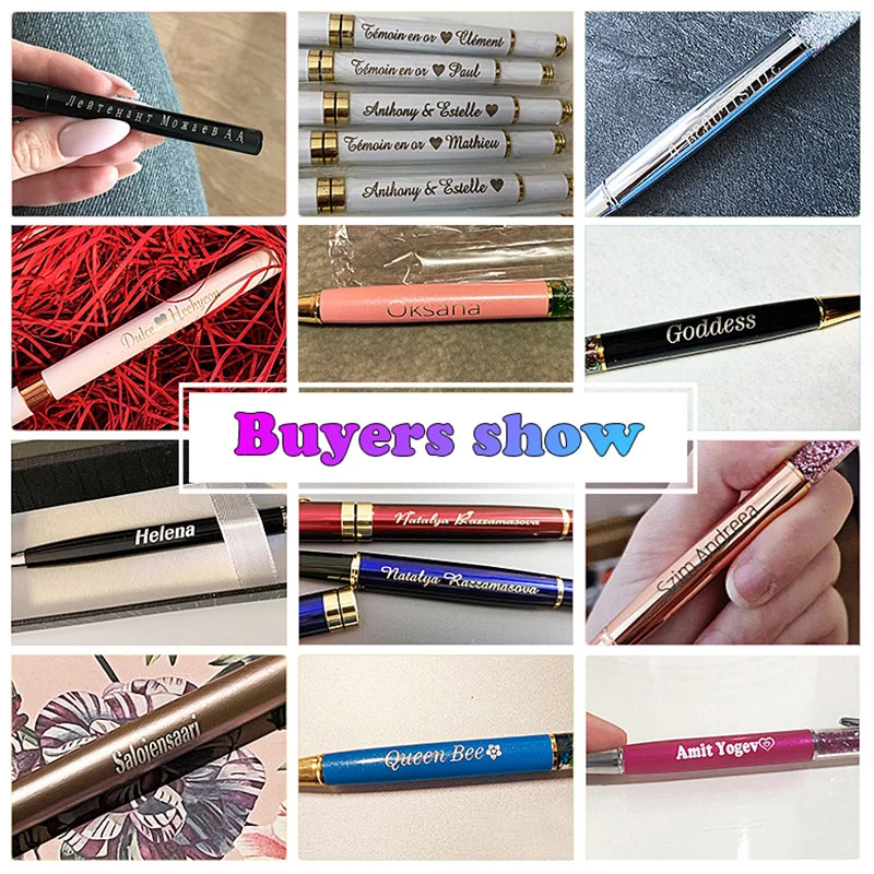 20-200 pennen per pakket Mini metalen 2-in-1 Stylus Universele balpen Aangepast logo Tekstgravure Kantoor School Reclamepen