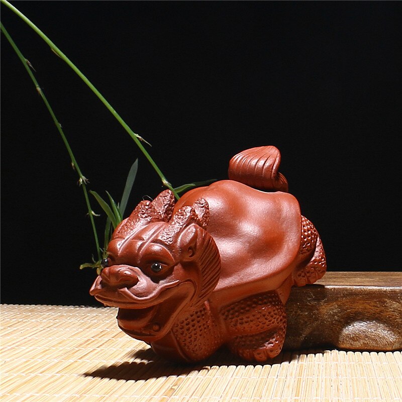 Autentisk yixing lilla ler te kæledyr ornamenter ren håndværk skildpadde drage skulptur te bakke tilbehør brugerdefineret: Default Title