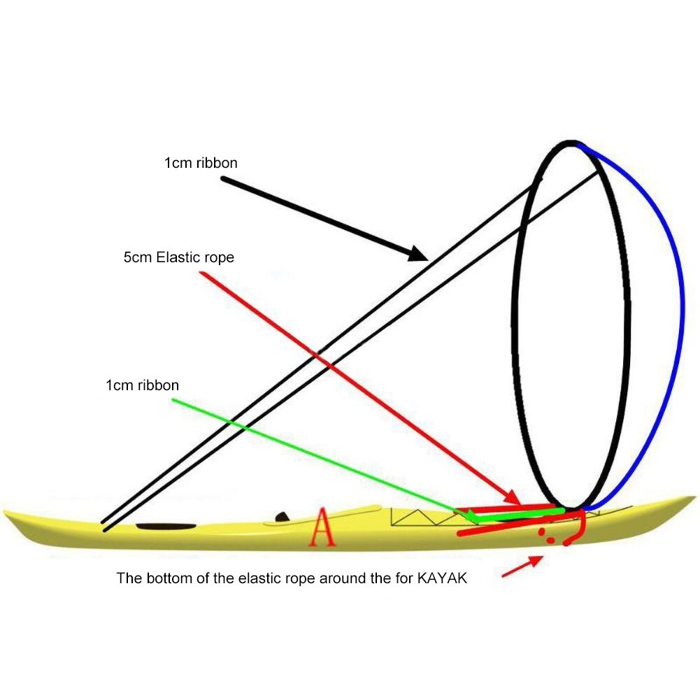 Foldable Kayak Boat Wind Paddle Sailing Kit Sail Sup Paddle Board Sailing Canoe Stroke Paddle Rowing Boat Wind Clear Window