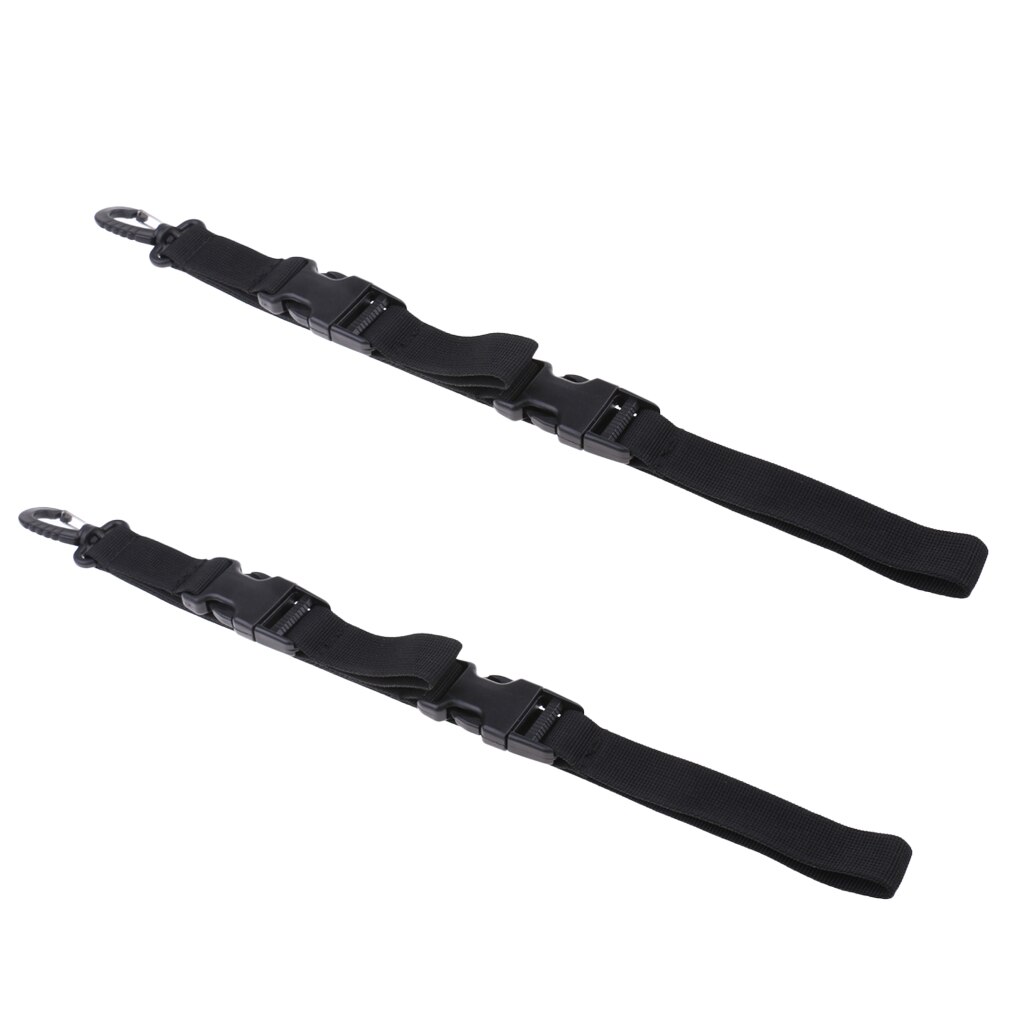 2x sorte nylon webbing finne maske holder rem holder dykkerudstyr