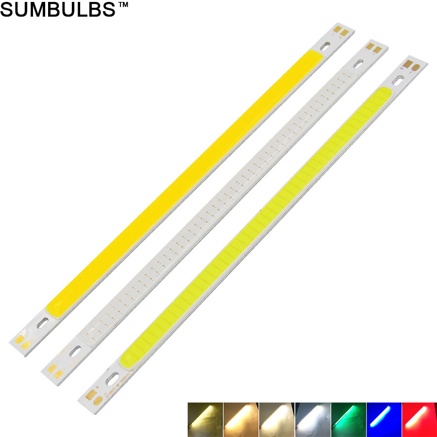 [Sumbulbs] 200x10MM 0422 10W luz LED COB tira lámpara DC 12-14V 1000LM verde amarillo rojo azul blanco cálido barra de luz blanca pura