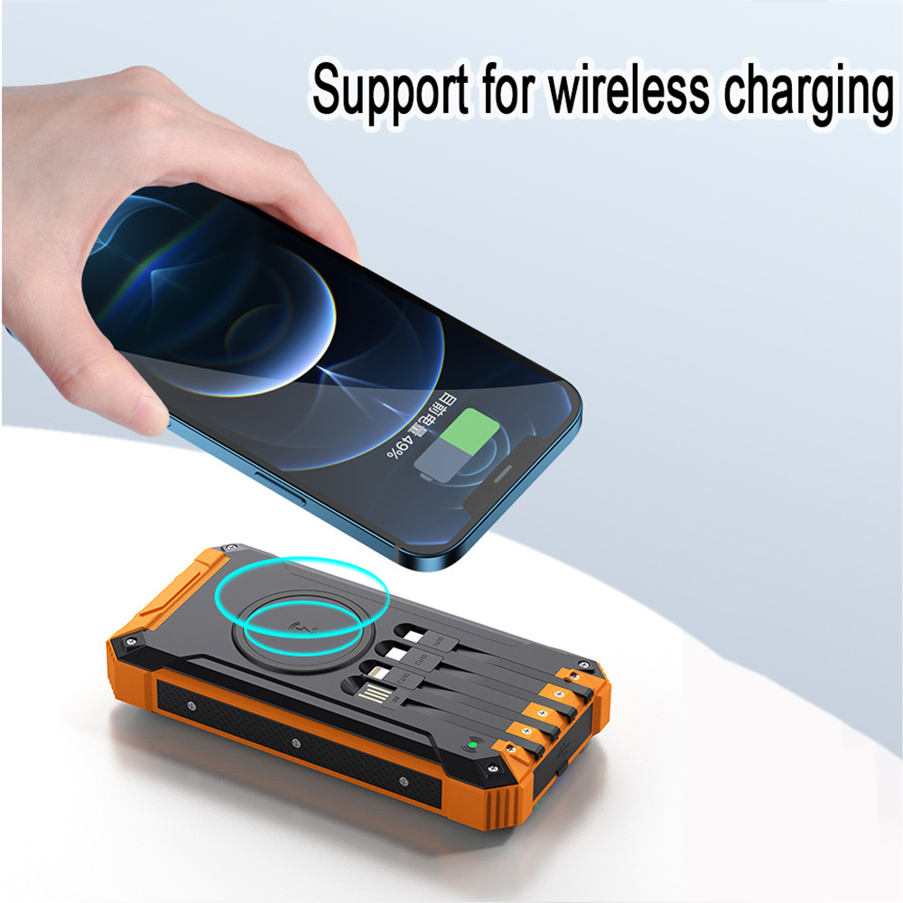 20000mah mobilepower cabo auto-contido energia móvel solar compartilhada universal caso macio telefone móvel neutro sem fio power bank