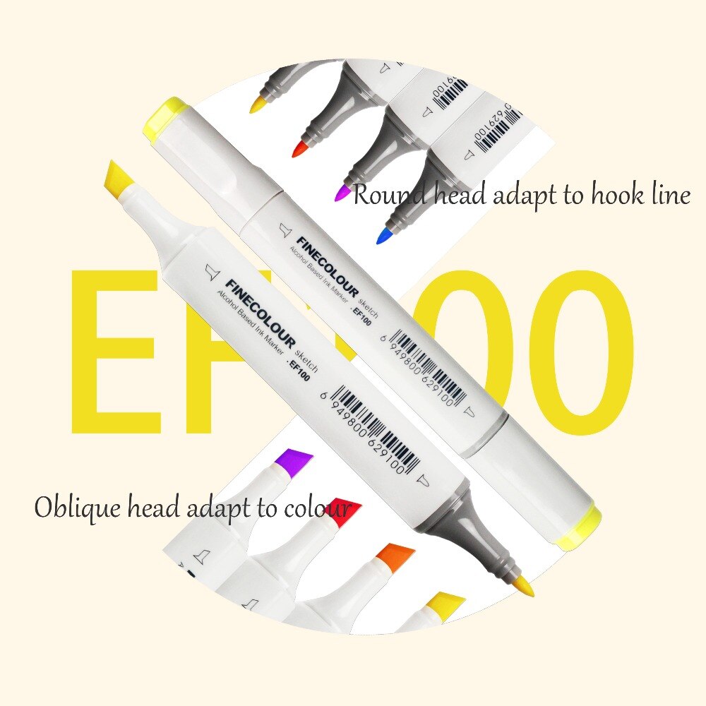 Finecolour EF100 Double-Headed Sketch Drawing Art Markers