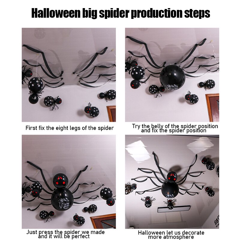 Halloween big spider balloon set cartoon inflatable haunted house bar decoration happy halloween party cool decoration balloon