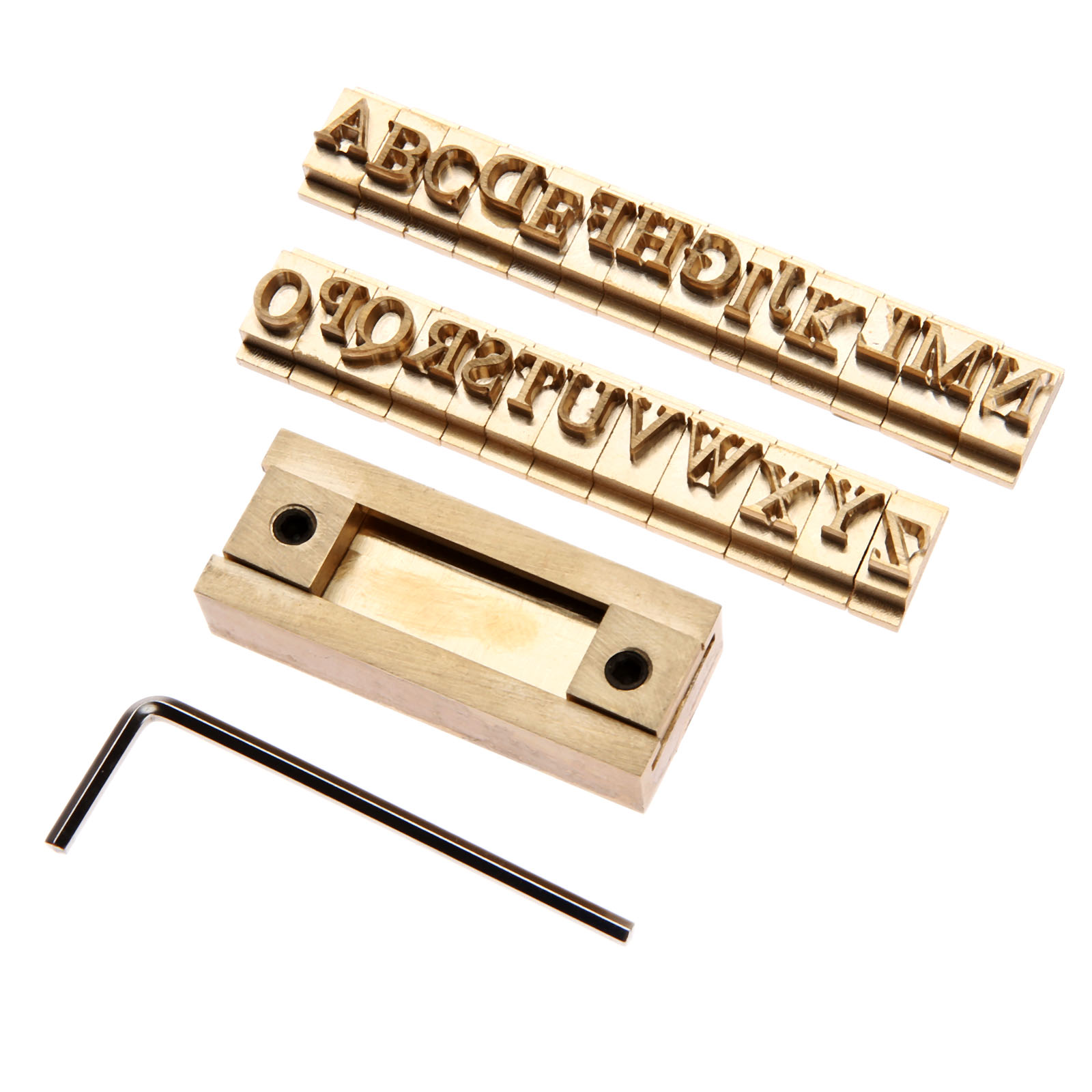 26 stücke Hauptstadt Buchstaben Gold Durcheinander mal römisch Stempel Formen A-Z Verlangen Handwerk Eisen Presse Stanzen + 5cm T-Slot Leuchte Halfter