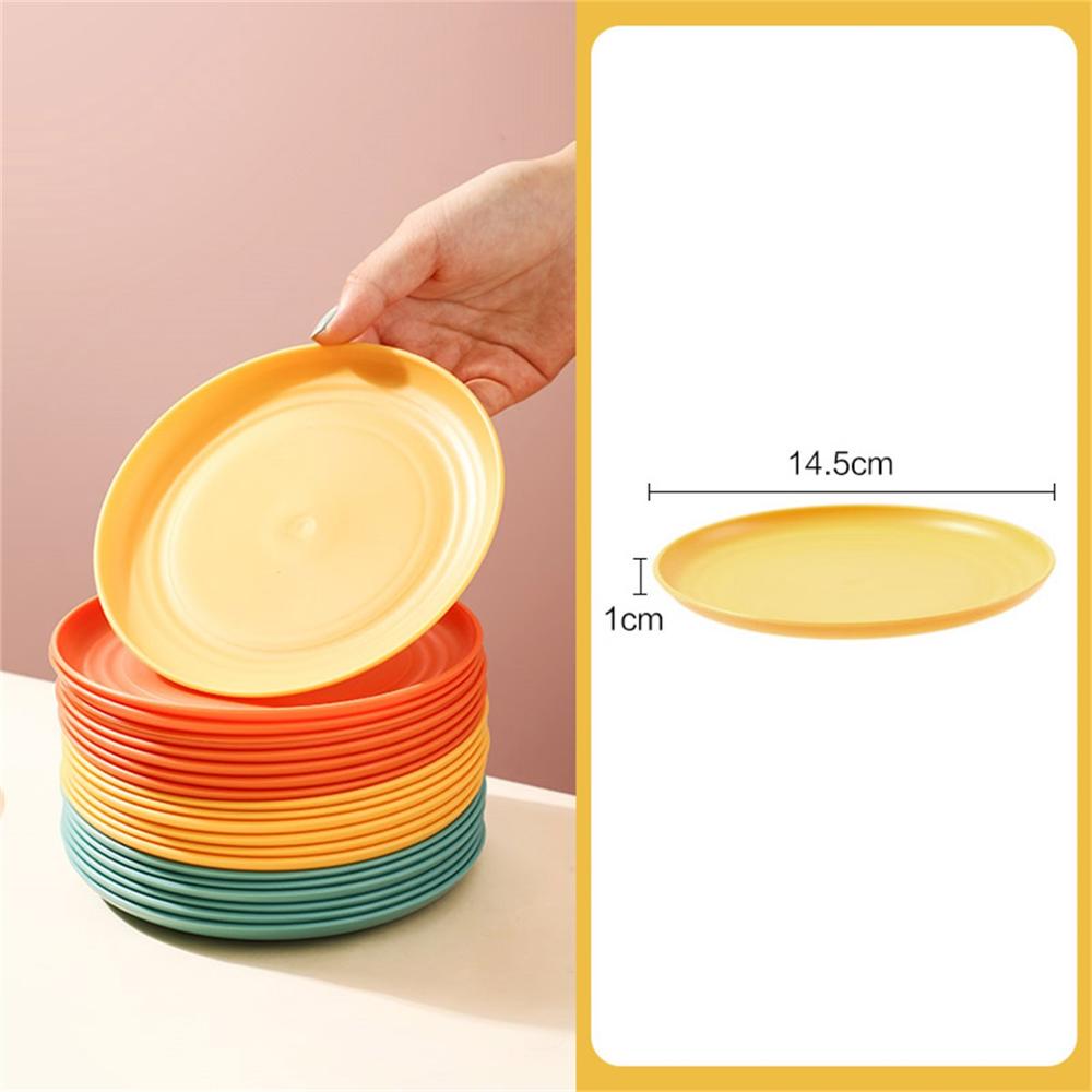 Piccoli piatti di plastica quadrati rotondi da 10 pezzi: Rosso