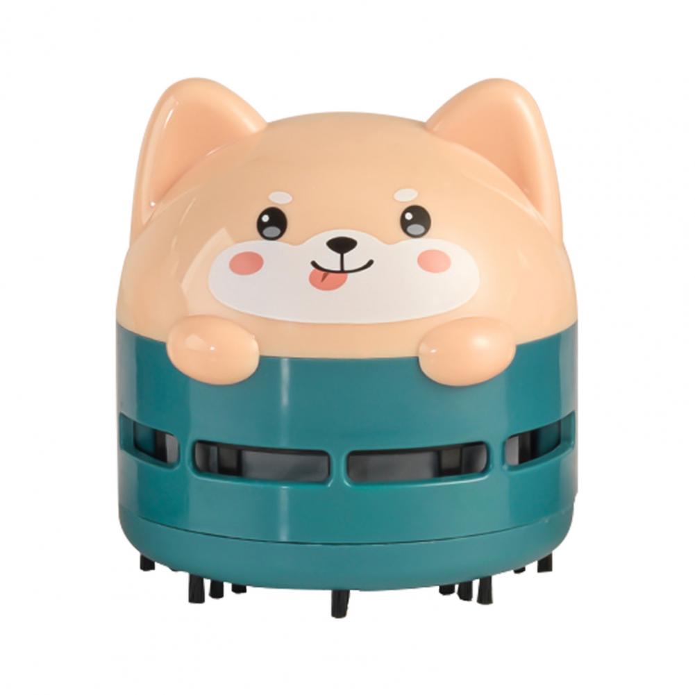 Multifunctionele Mini Cartoon Dier Patroon Oplaadbare Draadloze Stofzuiger Dust Remover Toetsenbord Schoonmaken Voor Home Office: green