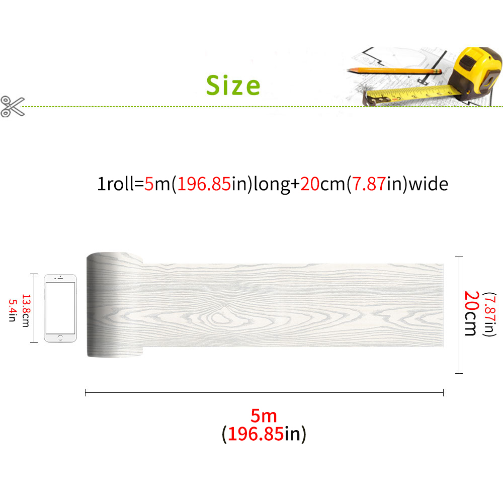 Funlife® Silver Sand Wood Floor Sticker Waterproof Peel Stick Kitchen Bathroom Stairway Removable Self-Adhensive Stair Stickers