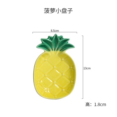 Nordisk keramik ananas ris skål tallerken sæt hjemme frugtsalat dessert skål krydderi fad hovedret sushi tallerken køkken service: D-large