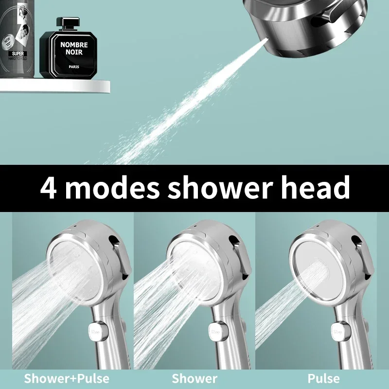 Pommeau de douche à économie d'eau, haute pression, pulvérisateur réglable, affichage numérique LED de la température