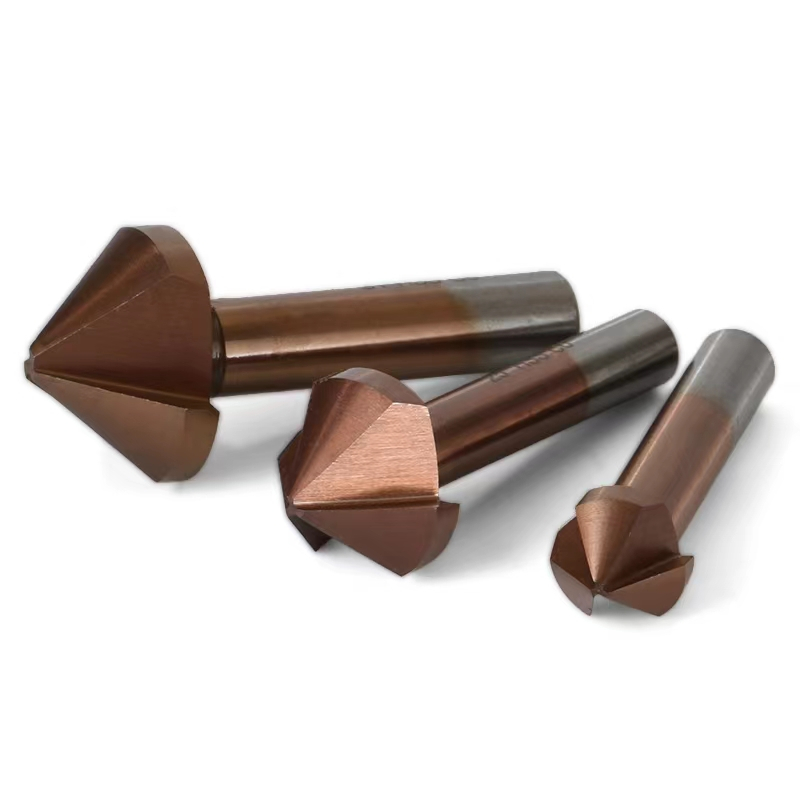 3 Flutes 90 Degree Deburring Chamfer Cutter 6.3-40mm M35 Cobalt Countersink Reaming Drill Bit For Stainless Steel Metalworking