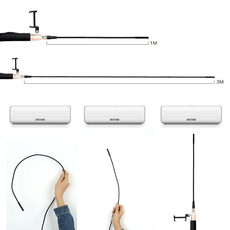 F110 HD1080p wifi Handheld Endoscope 3M snake tube wireless inspection borescope camera wifi endoscopio for android phone Iphone