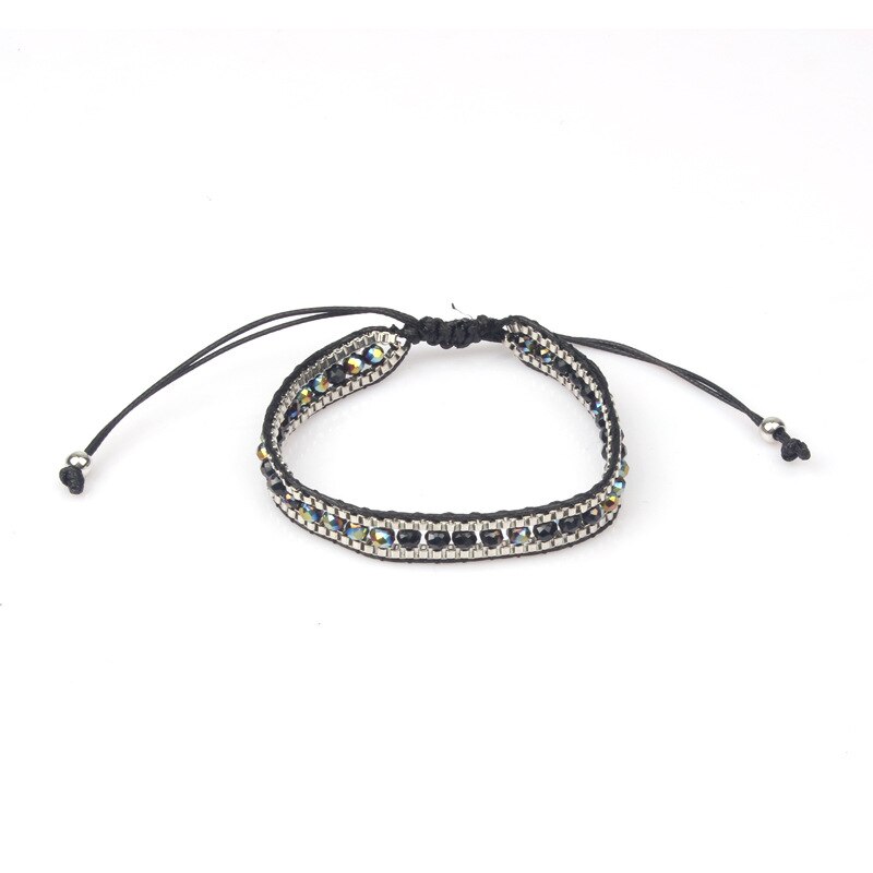 Bohemian ladies bracelet hand-woven bracelet crystal single layer beaded bracelet national wind friendship bracelet: SJ-Q10